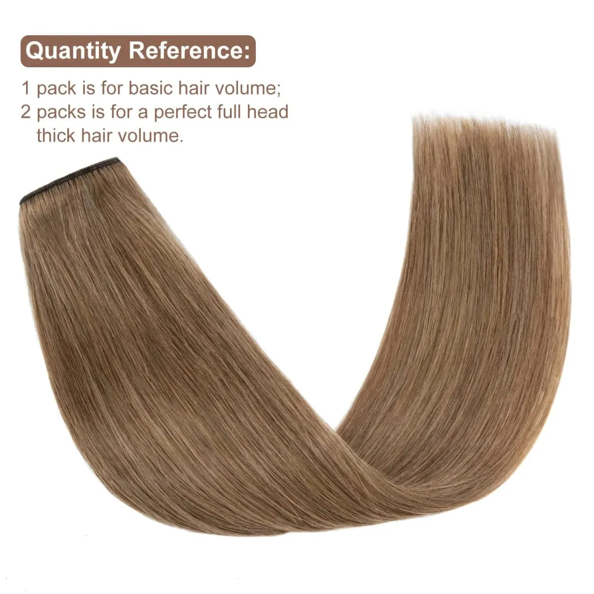 Clip In Hair Extensions #6 Chestnut Brown Double Weft Thick 120G 8Pcs Silky Straight Brazilian Clip In Human Hair Extensions — image 2