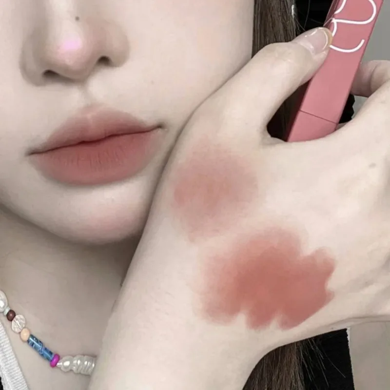 Red Brown Matte Velvet Lip Gloss Waterproof Liquid Lipstick Nude Red Sexy Lip Tint Mud Makeup Latte Coffee Lip Glaze Cosmetics — image 8
