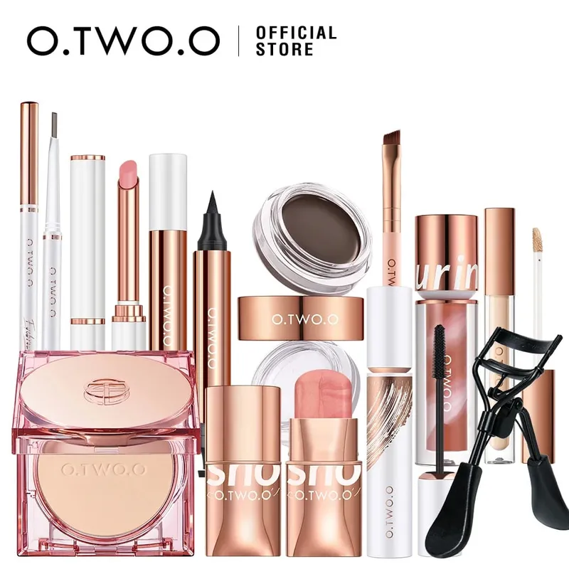 O.TWO.O 풀 메이크업 세트 10pcs 화장품 키트 마스카라 아이 라이너 파운데이션 BB 크림 에어 쿠션 컨실러 립스틱 메이크업 여성용 — image 8