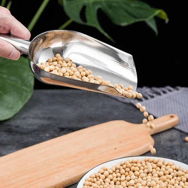 Stainless-Steel Ice Cube Scoop Bar Buffet Party Kitchen Spice Candy Flour Nut Scoop Spoon Dry Goods Shovel Kitchen Accessories — image 5