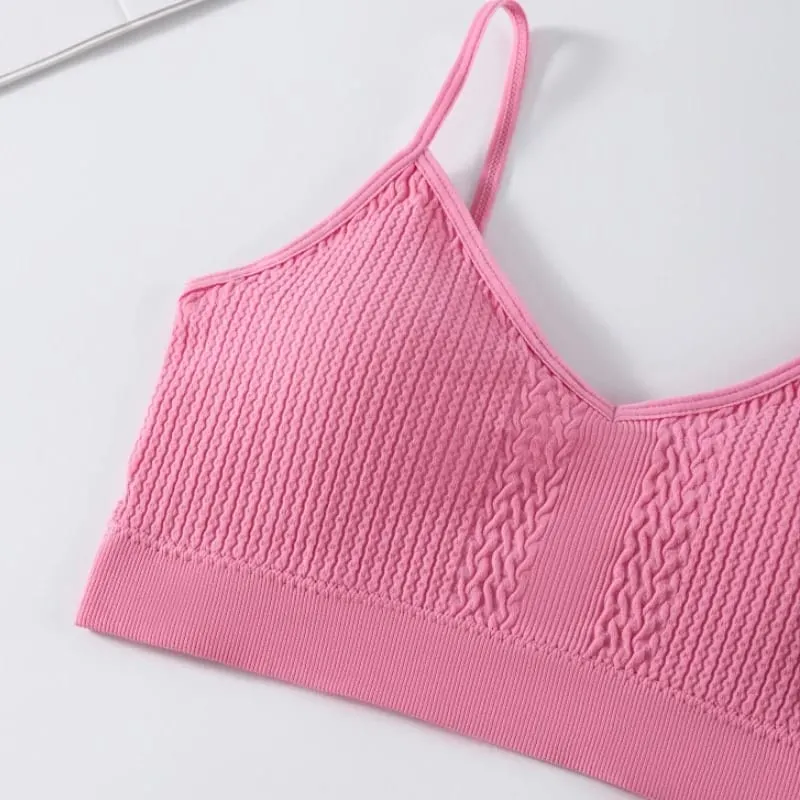 Women Seamless Bra Panties Set Push-Up Non-wire Bralette Low-Rise Briefs Sexy Lingerie Female Comfort Rib Sports Underwear Set — image 4