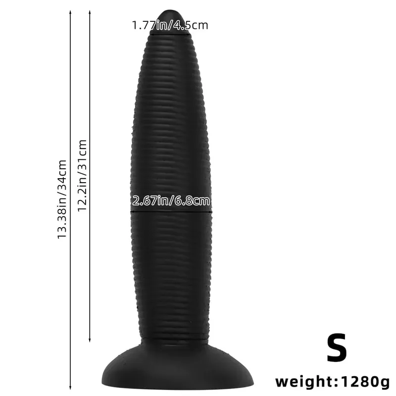 Pointed Giant Anal Plug Soft Silicone Huge Butt Plug Thick Anal Dildo Dilator with Suction Cup Adult Sex Toys For Woman Men — image 10