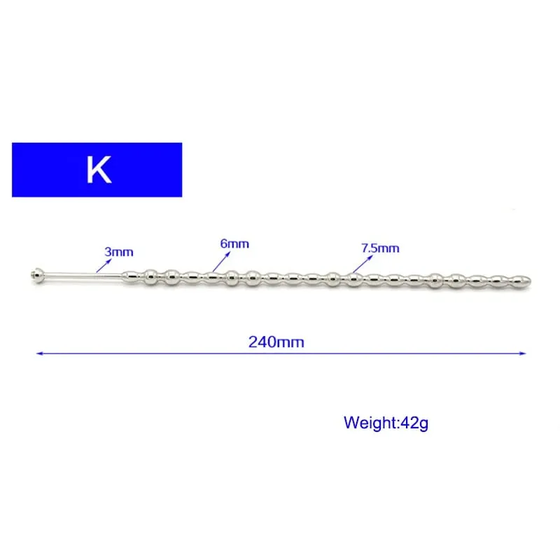 Electric Shock Male Penis Metal Urethra Plug Electro Stim Penis Dilator Beads Cock Ring Masturbation Massage Sex Toys for Men — image 15