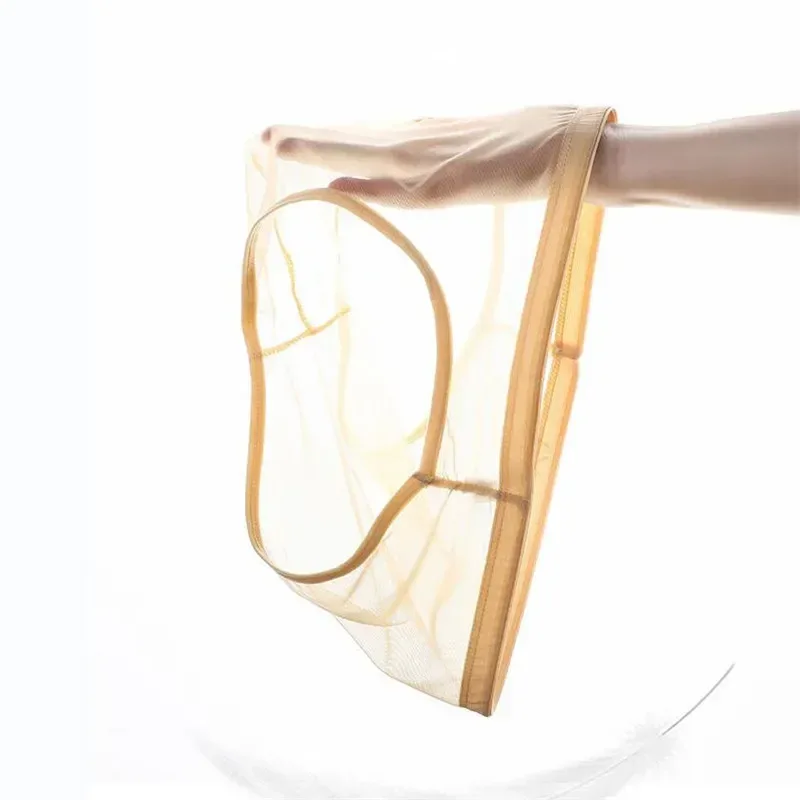 Transparent Underwear Hot Man Pants Ultra-thin Perspective Mid-rise Male Mesh Slips Homme Panties Plus Size