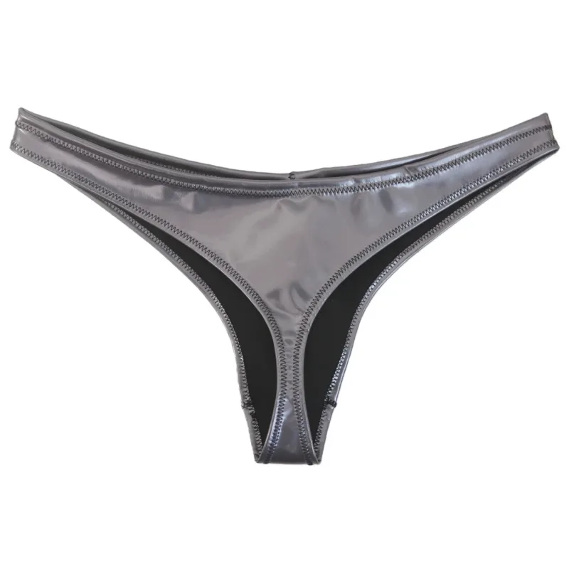 Sexy Männer Plus Größe Latex PVC Shiny Hot Short Convex U Pouch G-string Mode Unterwäsche Strumpfhosen Wäsche PU Bühne briefs