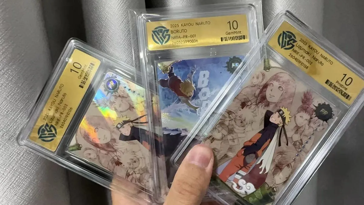 Naruto Cardภาษาอังกฤษรุ่นPR-001PR-002 PRISTINE-10.0 แท้KAYOU Rating Card — image 1