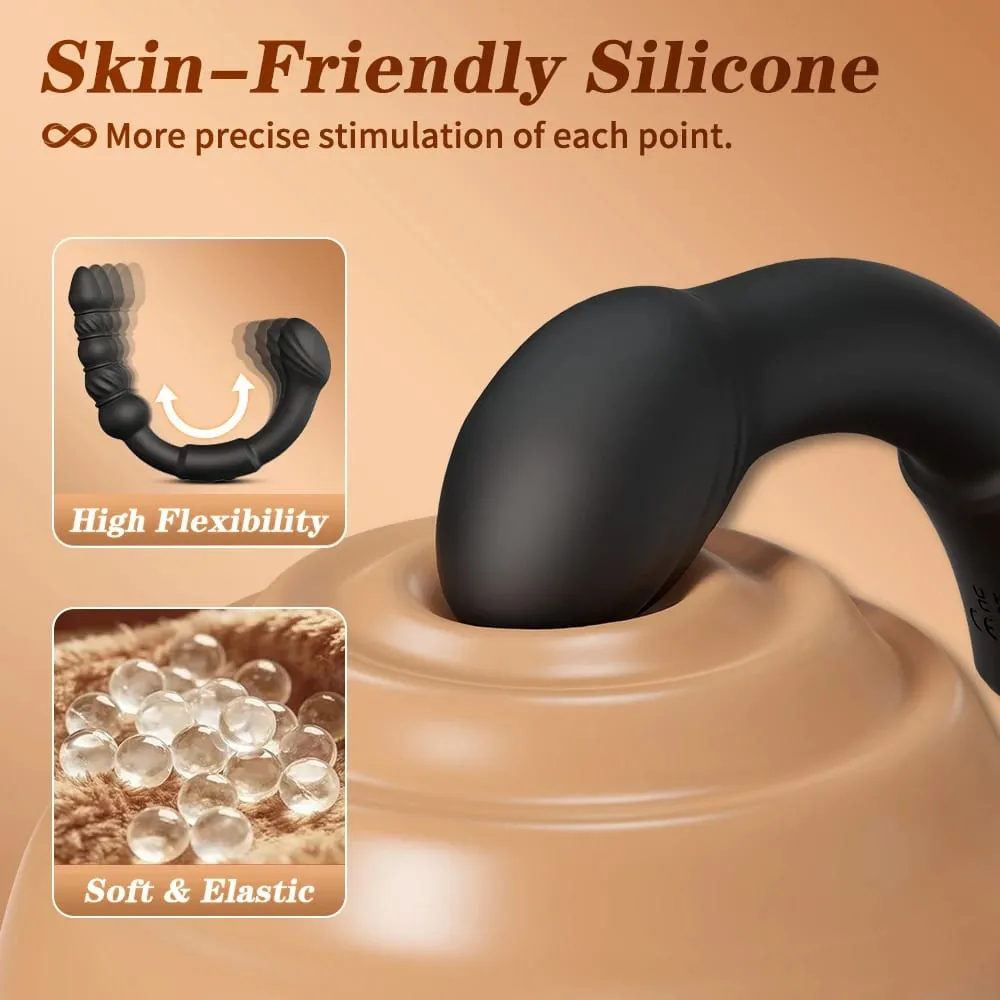 Dual-Ended Vibrating Wiggle Anal Beads Anal Balls for Men Gay Prostate Massager Double Heads Butt Plug Anal Sex Toy Adult Goods
