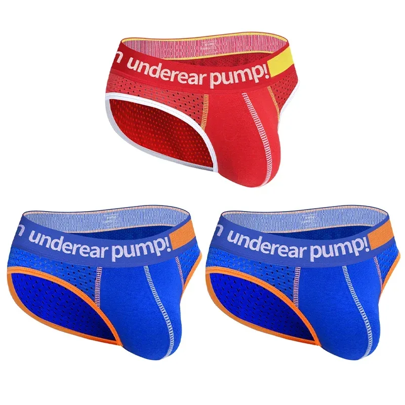 남자의 낮은 허리 슬리밍 메쉬 팬티 U 볼록한 주머니 탄성 허리띠 통기성 다채로운 Jockstrap 속옷