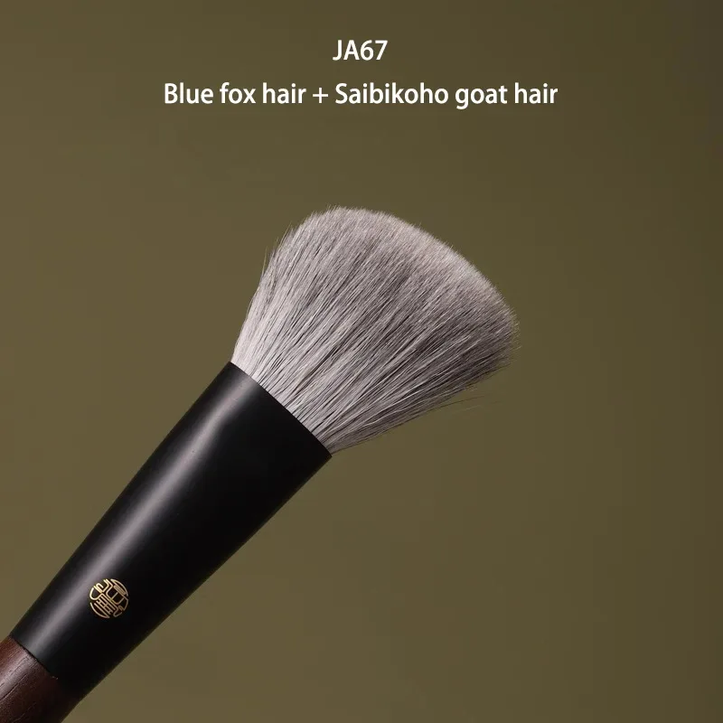 Professional Handmade Makeup Brushes 1PC Squirrel Fox Horse Goat Hair Angled Contour Brush Walnut Handle Make Up Brush — image 17