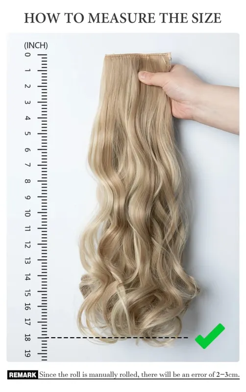 Synthetic Hair Extensions No Clips Fake Ombre Pink Blonde Brown Black Natural Wavy False Hair Piece For Woman — image 8