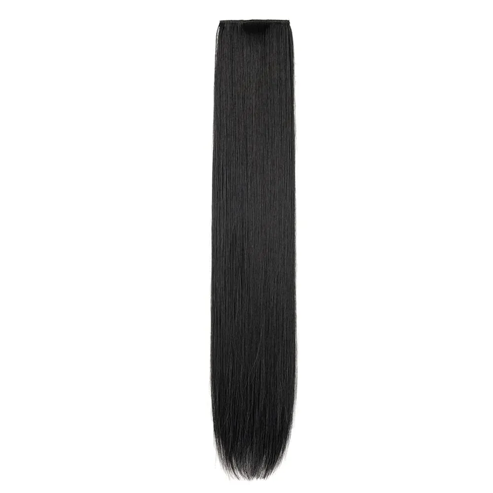 Clip in Hair Extensions Colored Party Highlights 30 inches Multi-colors Straight Hair Synthetic Hairpieces