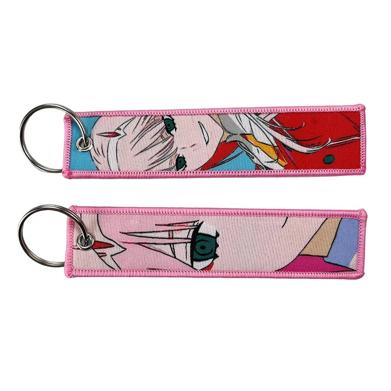 Embroidery Cool Eagle Beak Keychain Lanyard Anime Manga Series Badge Holder USB Pendant Portable Key Lanyard Accessories