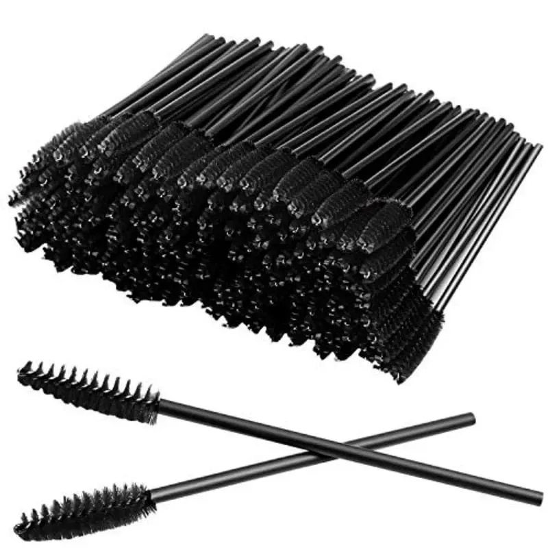 100/300Pcs Disposable Eyelash Mascara Brushes for Eye Lashes Extension Eyebrow and Makeup Lash Spoolies Wands — image 1