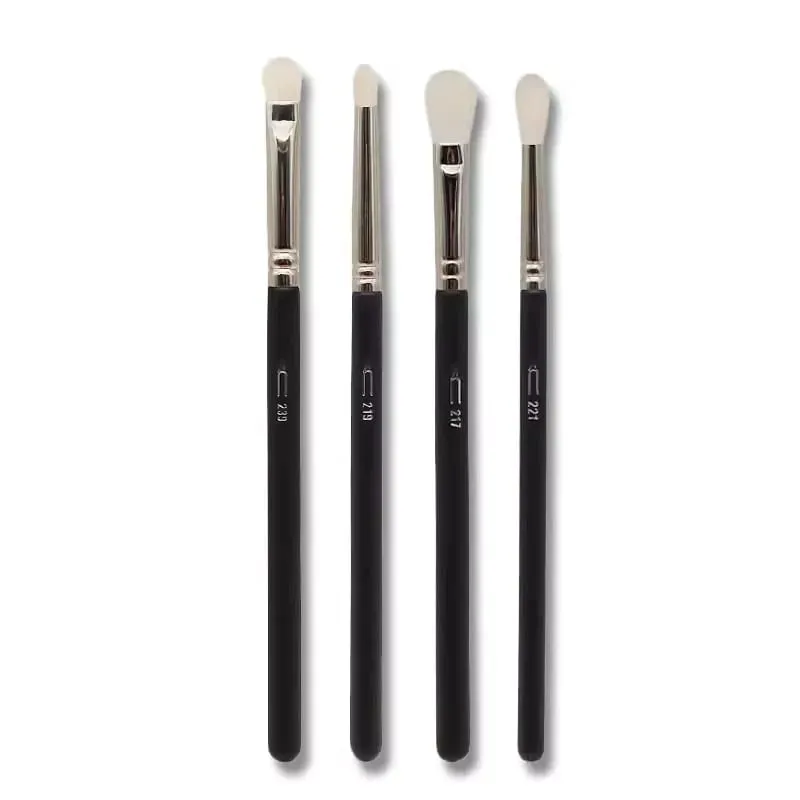 4Pcs Makeup Eyeshadow Brush Flat Eye Shadow Shader crease Blending Brushes Goat Hair Eye Shadow Liquid Cream Powder Make Up Tool