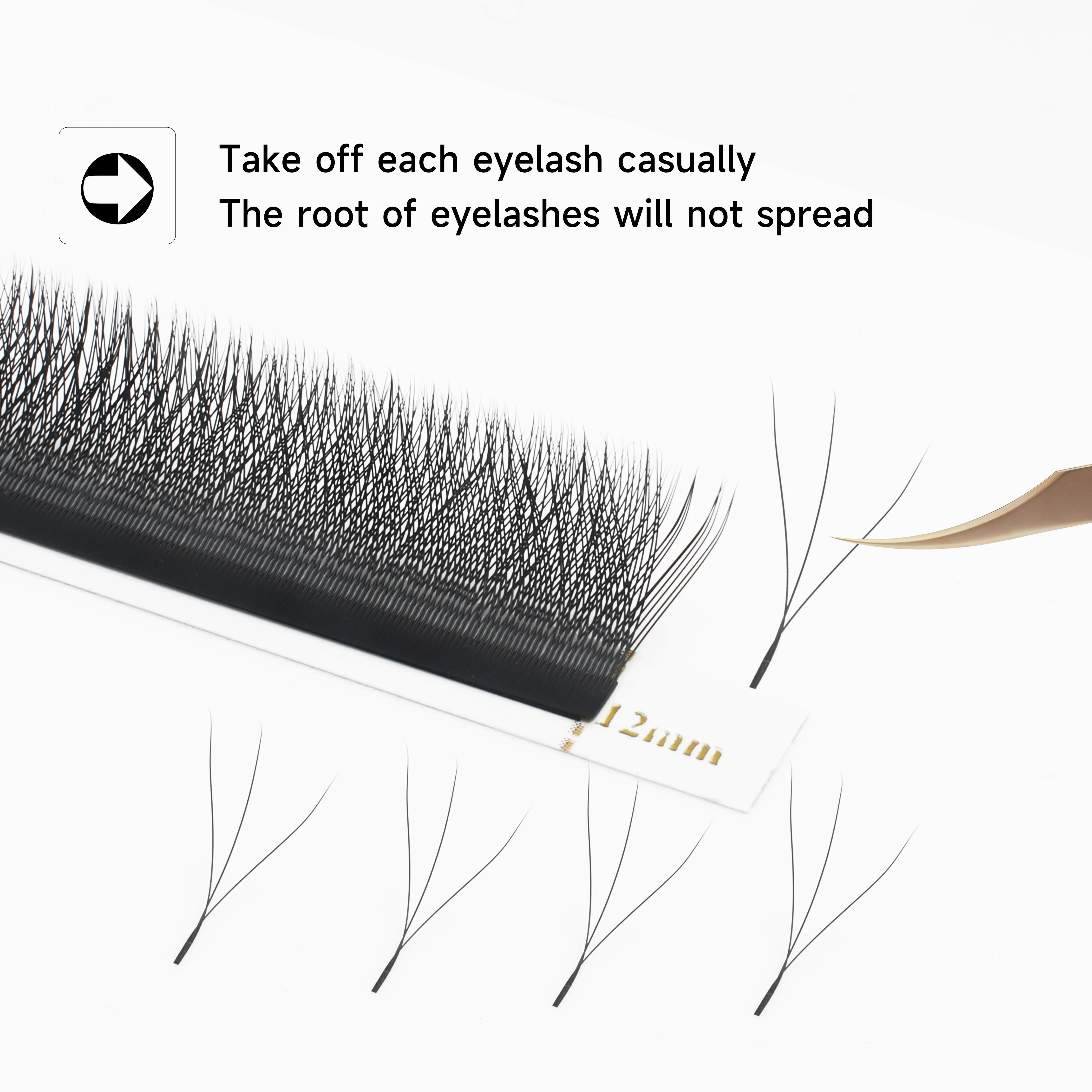 W Shaped Bloom 2D 3D 4D 5D 6D 7D 8D Automatic Flowering Premade Fans Eyelashes Extensions Natural yy Individual Lashes — image 4