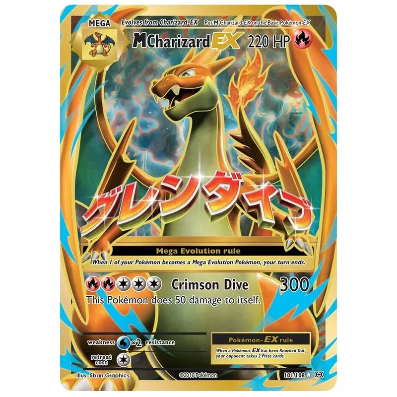 PKM Proxy EX Cards HolographicM Charizard-EX/ Mew/Greninja/Pikachu/Charizard/M Charizard/ex PTCG Game Collection Cards Game Toys