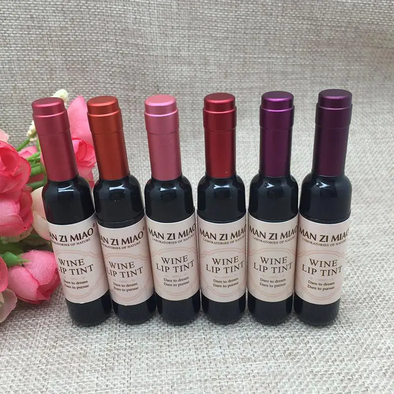 2023 Lipstick Lipgloss Waterproof Long Lasting Lovely Tint Wine Bottle Shape Lip For Women Makeup Gloss Red Sexy Cosmetic — image 2