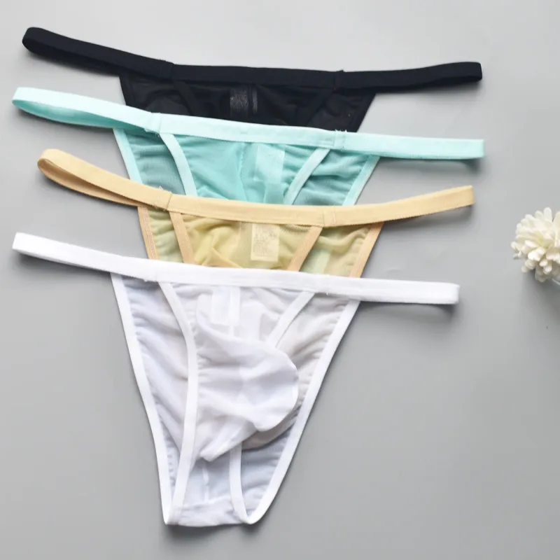 Men's Mesh Briefs Slip Sexy Men Underwear U Pouch Breathable Man Underpants Cuecas Masculinas Quick Dry Gay Bikini Sissy Panties — image 9