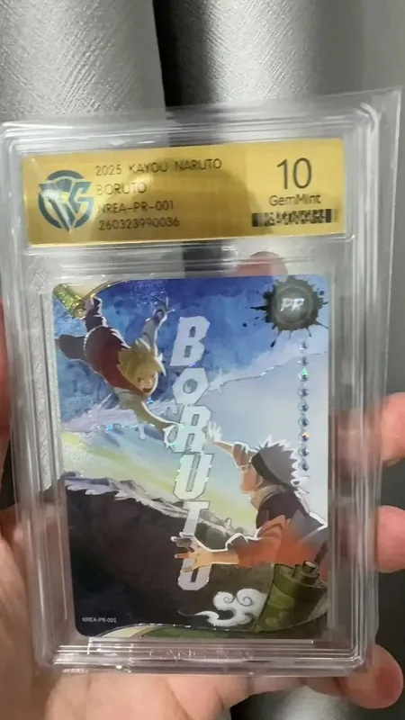 Naruto Cardภาษาอังกฤษรุ่นPR-001PR-002 PRISTINE-10.0 แท้KAYOU Rating Card — image 3