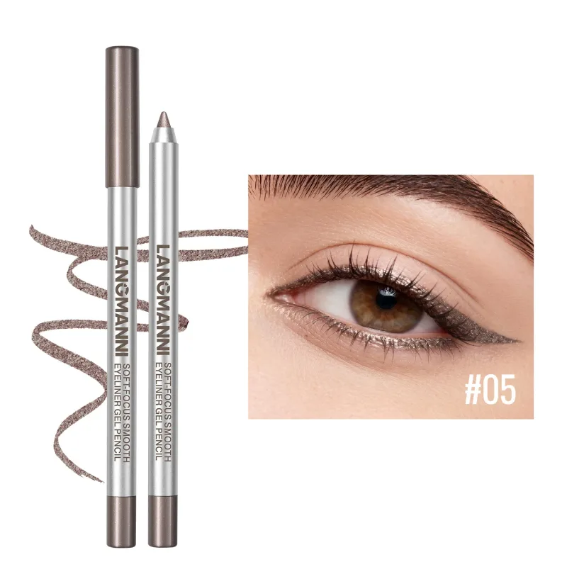 Matita gel per eyeliner brillante perlescente, impermeabile e resistente al sudore, a lunga durata, liscia e facile da colorare, trucco per gli occhi delle donne — image 12