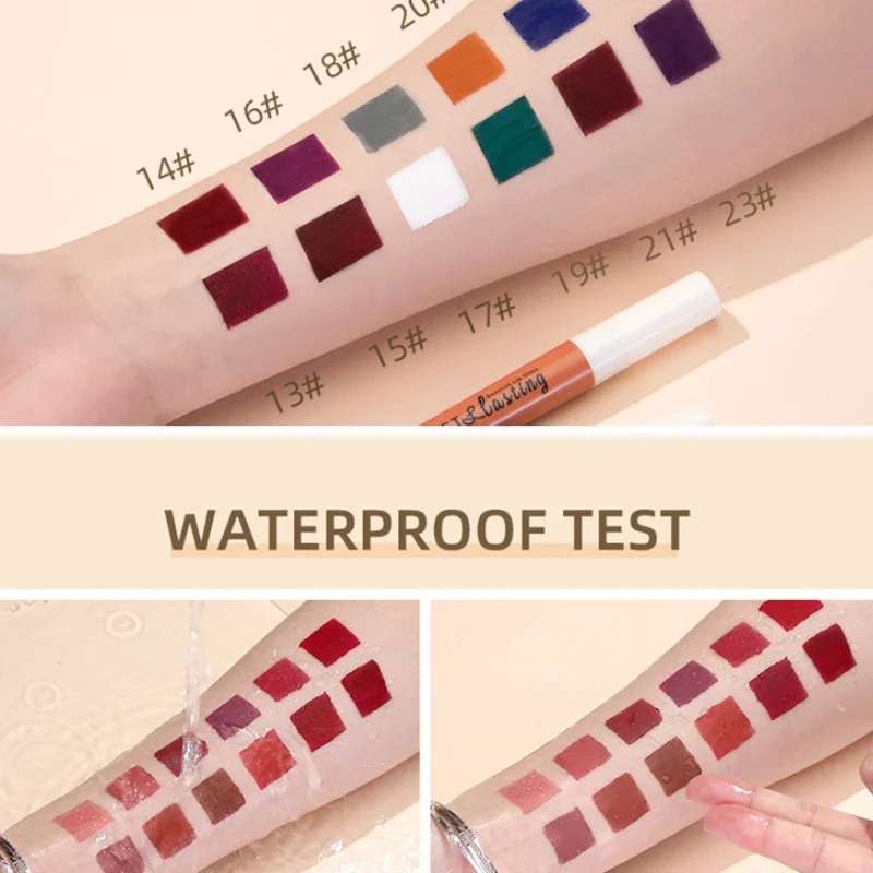 24 Colors Matte Liquid Lipstick Waterproof Long Lasting Velvet Red Lip Gloss Tint Makeup Cosmetic Lipsticks Lipglosses — image 3