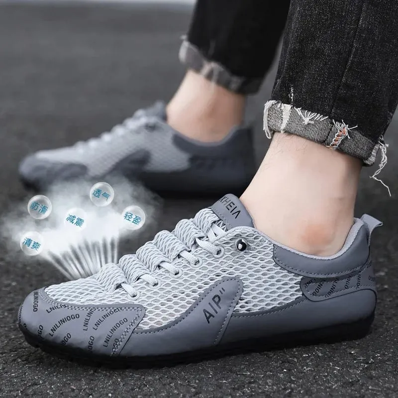 New 2025 High Quality Summer Men Sneakers Fashion Comfortable Non-slip Mesh Shoe Soft Breathable Wear-resistant Sport Sneaker — image 2