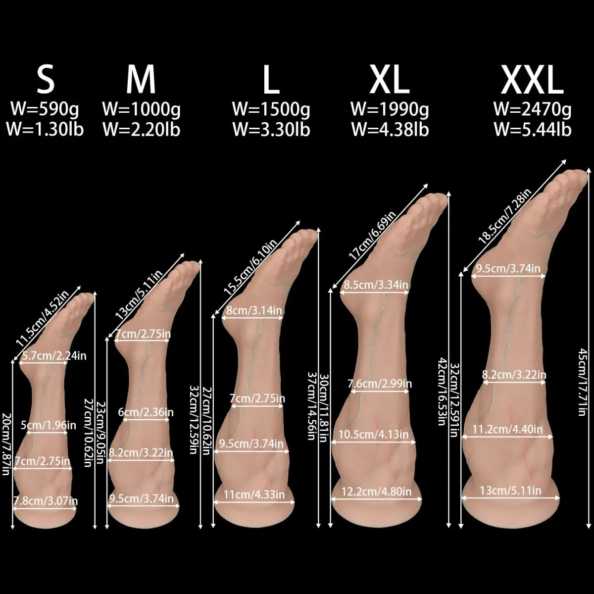 Obrovský silikonový anální kolík do chodidla Silný dildo na nohy Velký anální kolík Anální expandér Masturbátor Anus Dilator Sexuální hračky Hračky pro dospělé Sex Shop — image 6