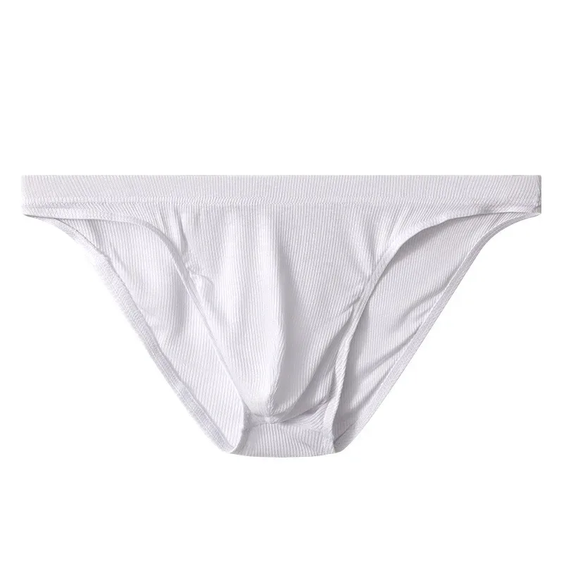 남자 리브 패브릭 팬티 팬티 남자 섹시한 속옷 통기성 낮은 허리 망 비키니 팬티 Cuecas 큰 주머니 Hombre Slips — image 7