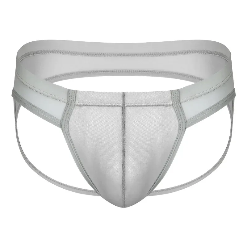 Sexy Men's G-string Thongs Transparent Underwear Mesh Breathable Backless Panties