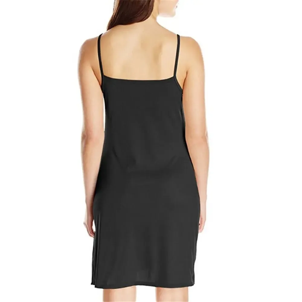 1PC Women Solid Color V Neck Backless Sling Dress Slip Under Dress Short Dress Summer Holiday Sleeveless Women Dress — image 5