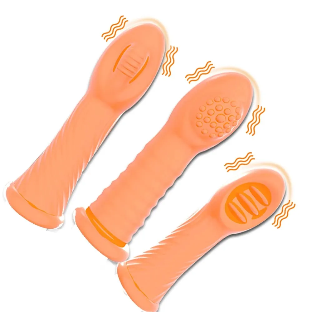 Finger Vibrators Orgasm G Spot Clitoris Vaginal Massage Stimulator Masturbator Erotic Vibrating Finger Sleeve Sex Toy For Women — image 1