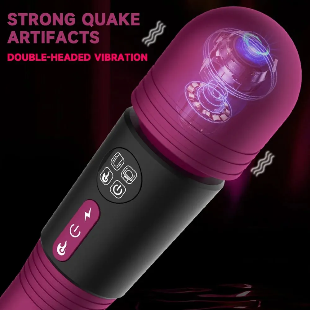 Double-Headed Women Vibrator AV Magic Wand G-Spot Vagina Nipple Stimulator Dildo Erotic Masturbator Massage Sex Toys for Couples — image 4