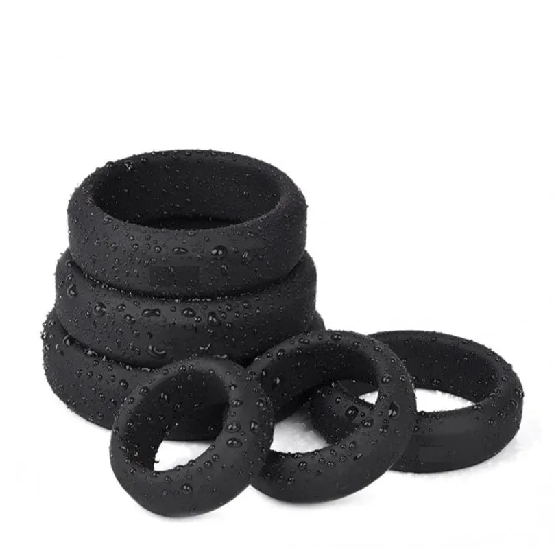 Outil sexuel pour hommes, anneau de coq pour hommes, civière de boule de Scrotum, ceinture de bite en Silicone, verrouillage des testicules, anneaux de retard de sperme pour pénis — image 1