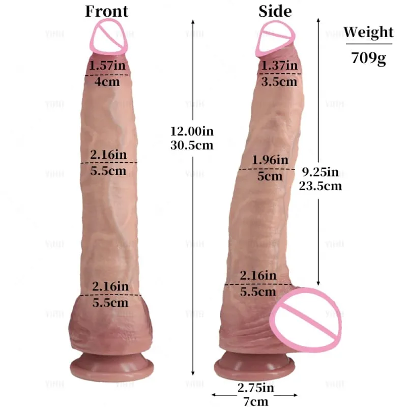 Realistisk Lang Dildo Kød Hud Blød Stor Pik Dobbelt Silikone Lille Penis Til Kvinde Mand Analsex legetøj Sugekop Masturbator — image 2