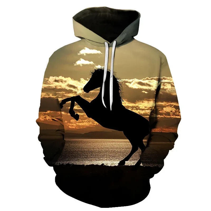 Horse Win Instant Success 3D Print Hoodies Interesting implication Animal Design Men Women Streetwear Pullover Casual Sweatshirt — image 51