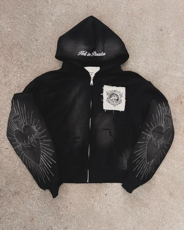 Harajuku Plum Tree Embroidered Oversized Pink Zipper Hoodies For Men and Women Y2K New Gothic Fashion Retro Street Sweatshirts — image 23