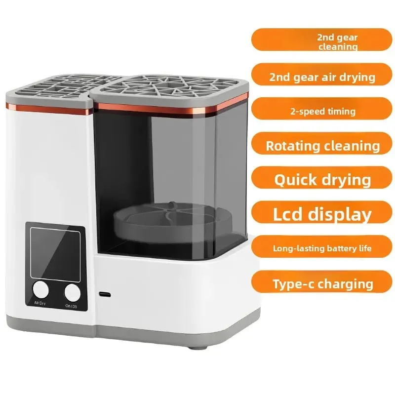 Portable Makeup Brush Cleaning Machine Awtomatikong Washer Dryer 2 Wash Mode 2 Air Dry Mode para sa Beauty Brushes Paggamit sa Paglalakbay sa Bahay — image 8