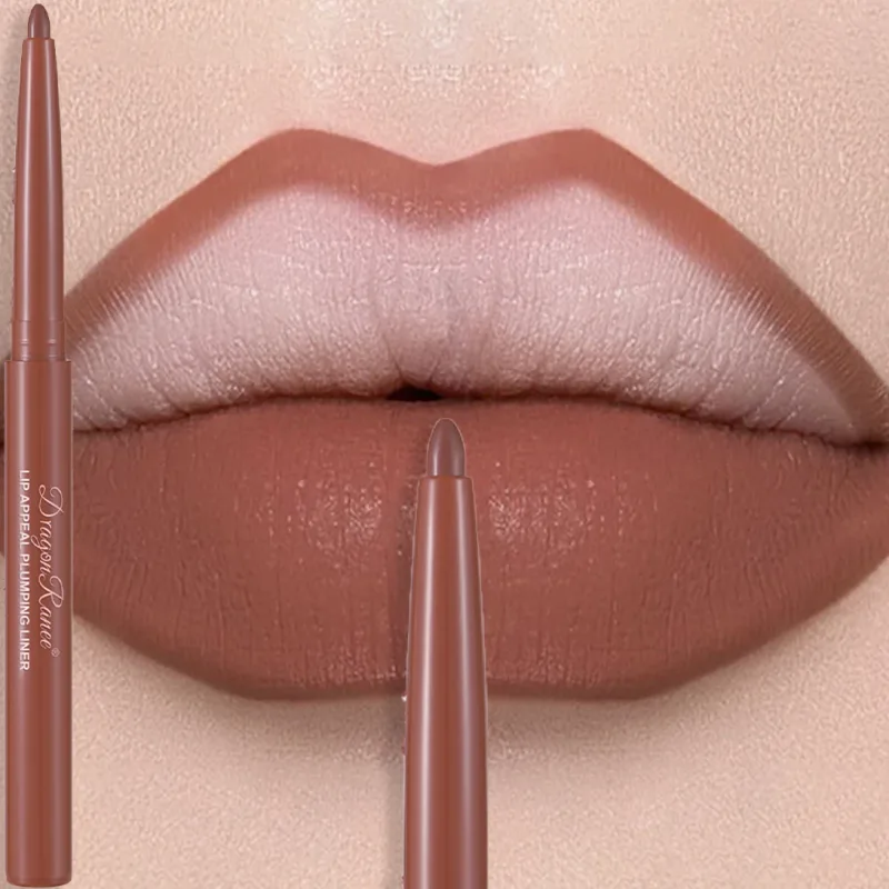 Matte Mauve Lipstick Pencil Long Lasting Waterproof Non-Stick Lipliner Crayon Velvet Lip Contour Outline Smooth Natural Makeup