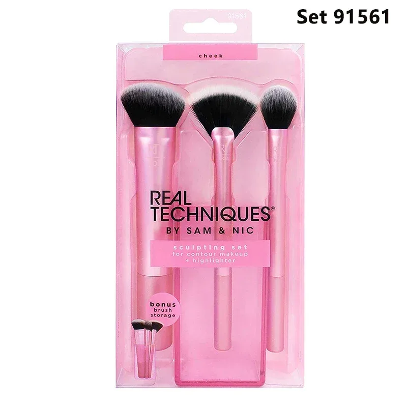 Real Techniques Professioanl Makeup Brushes Set Soft Fluffy for Cosmetics Foundation Powder Face Eyeshadow Blending Beauty Tools