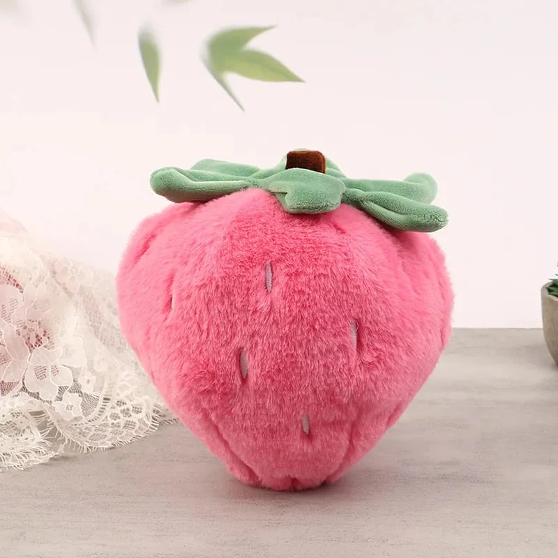 Super Soft Strawberry Pillow Toy Creative Lightweight Pink Strawberry Pillow Doll Home Decorative Doll Ornaments for Girls Gift — image 3