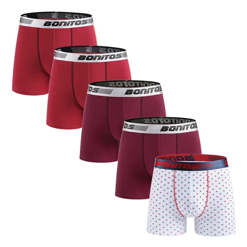 5 stücke männer Unterhosen Baumwolle Boxer Briefs Klassische Männer Höschen BONITOS Brief Elastischen Bund Boxer Unterwäsche Für Mann Shorts — image 13