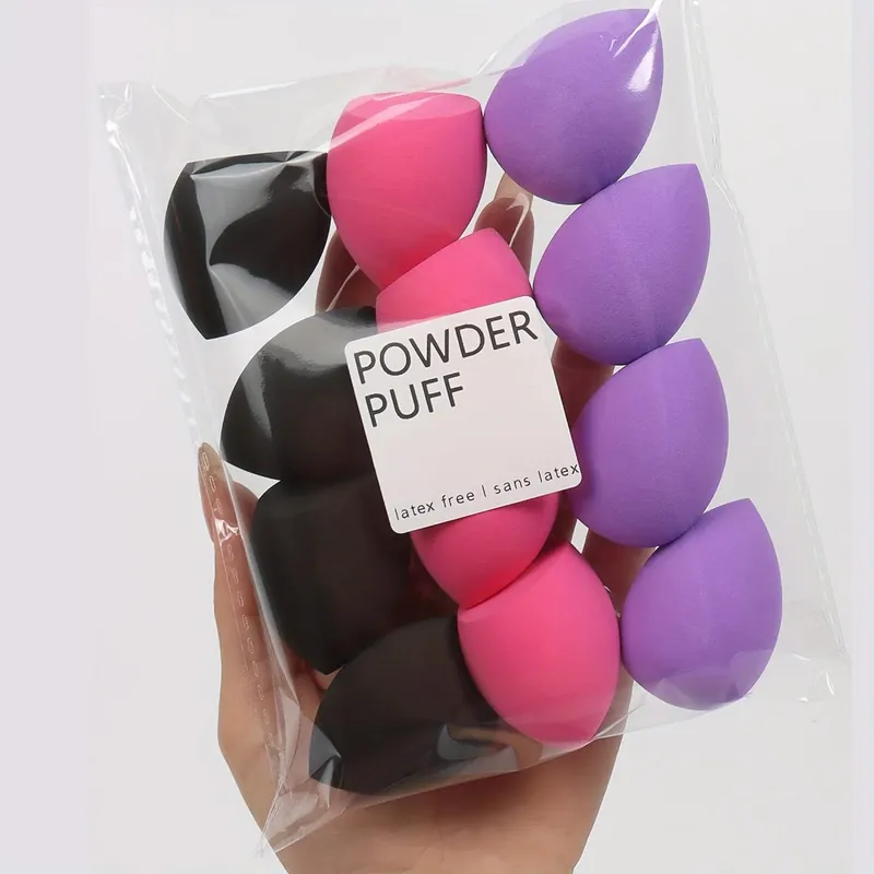 12 pieces latex free hydrophilic polyurethane beauty sponge set multi-color makeup mixing sponge suitable for liquid and cream — image 2