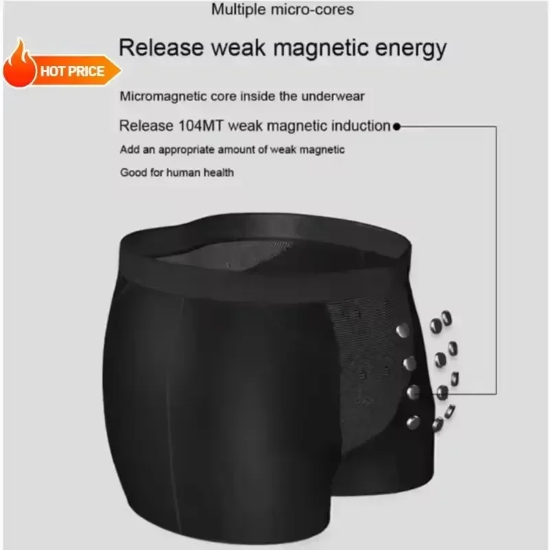 1 ชิ้นผู้ชาย Magnetic Therapy Boxer กางเกง Breathable สบายชุดชั้นใน 22 สุขภาพแม่เหล็กสำหรับการไหลเวียนโลหิต L-6XL ขนาด — image 5