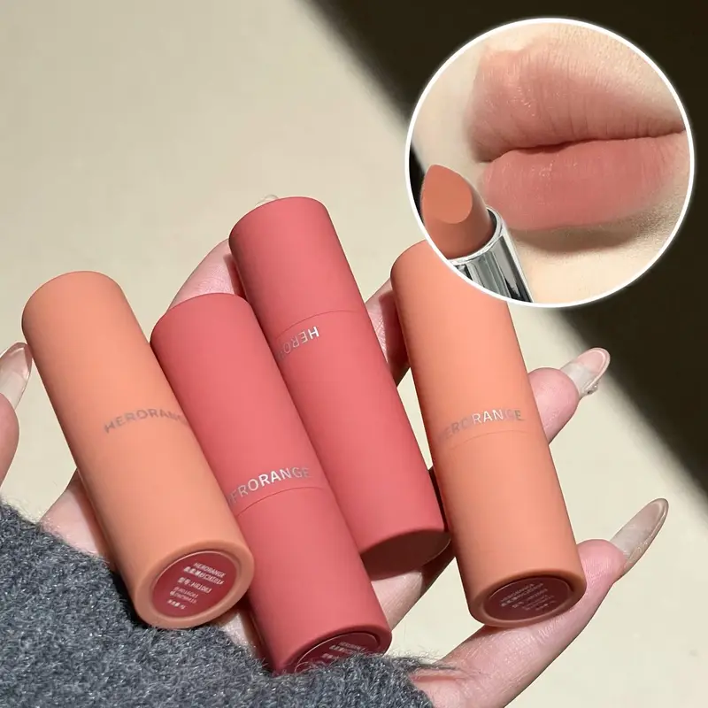 Herorange Sheer Matte Lipstick Soft Texture Non Drying Long Lasting Transfer Proof Natural Tones for All Skin Tones — image 2