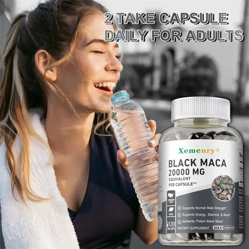 Black Maca Root Supplement - Improves Strength Endurance and Mood Enhances Performance and Boosts Energy — image 5