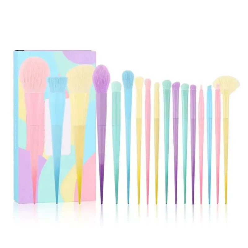 17 Color Multi-Color Makeup Brushes Macaron Color Brushes Eyeshadow Foundation Makeup Brush Set Colorful Makeup Tools Full Set