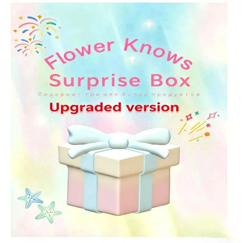 Flower Knows Mixed Makeup Gift Box 3-4Pcs Random Set Eyeshadow Blush Lipstick Perfume Mirror Pendant Cosmetics Combination