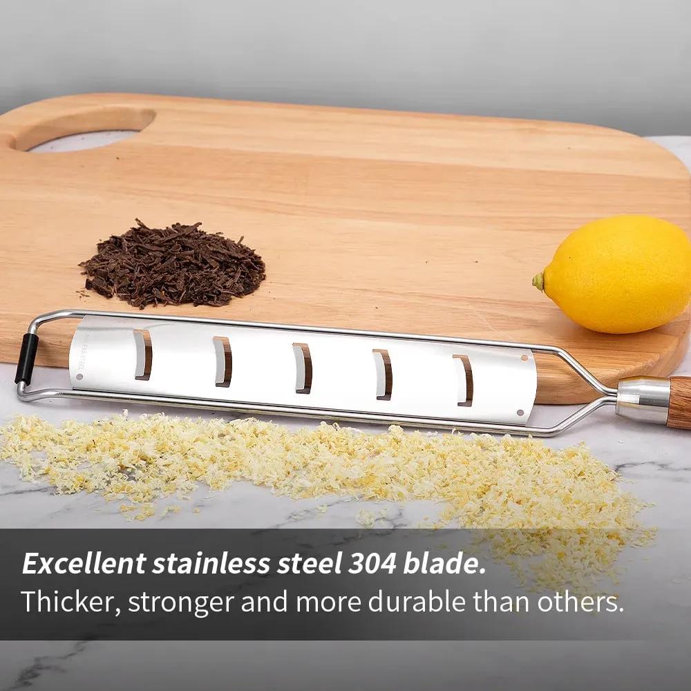Stainless Steel Cheese Grater Slicer Lemon Zester Chocolate Chopper Fruit Peeler Planer Non-Slip Handle Lightweight Cook Gadgets