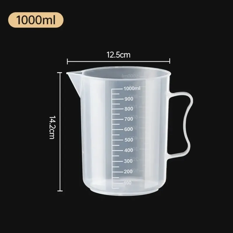 Measuring Cup Transparent Plastic Laboratory Beaker Graduated Liquid Jug Cup Kitchen Baking Cooking Measurement Scale Container — image 23