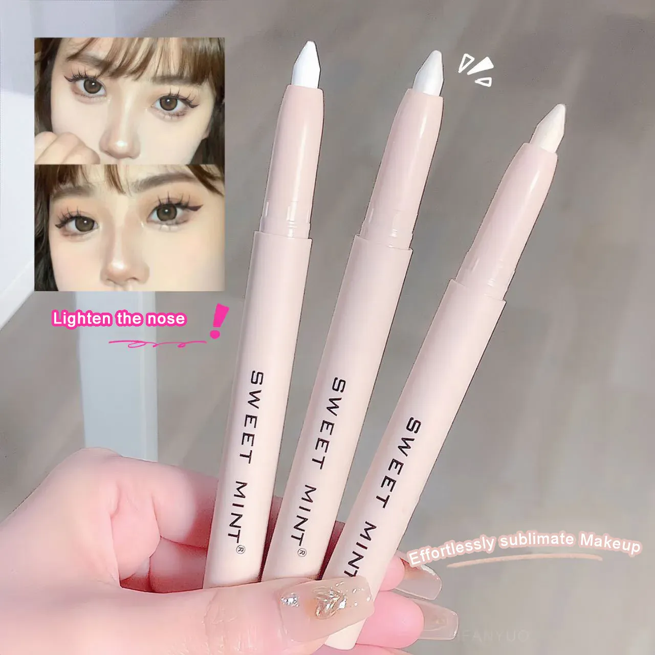 Eye Shadow Lying Silkworm Highlighter Pen Korean Eyes Makeup Matte White Pearl High-gloss Brightening Glitter Eyeshadow Stick — image 4